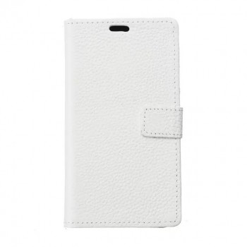 Кожаный чехол портмоне подставка на силиконовой основе на магнитной защелке для HTC Desire 828 Белый