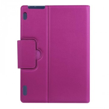 Чехол книжка подставка с рамочной защитой экрана, магнитной защелкой и отсеком для карт для Lenovo Tab 2 A10-30 Фиолетовый