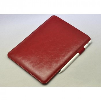 Кожаный вощеный мешок (иск. кожа) с держателем стилуса для Huawei MateBook  Красный