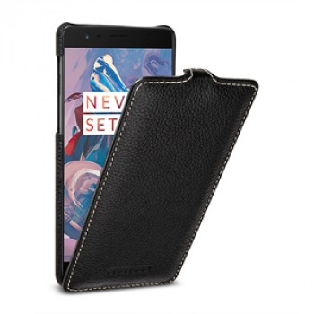 Кожаный чехол вертикальная книжка (премиум нат. кожа) для OnePlus 3