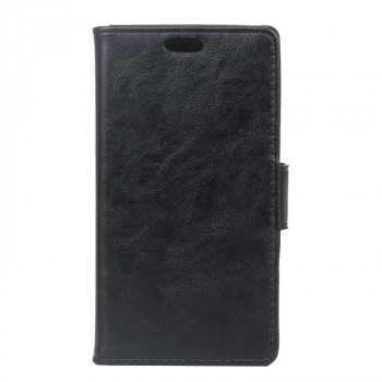 Глянцевый чехол портмоне подставка на силиконовой основе на магнитной защелке для LG X Style  Черный