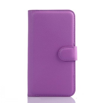 Чехол портмоне подставка на пластиковой основе на магнитной защелке для Lenovo A606  Фиолетовый