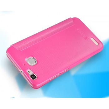 Чехол горизонтальная книжка на пластиковой нескользящей премиум основе для Huawei GR3 Розовый