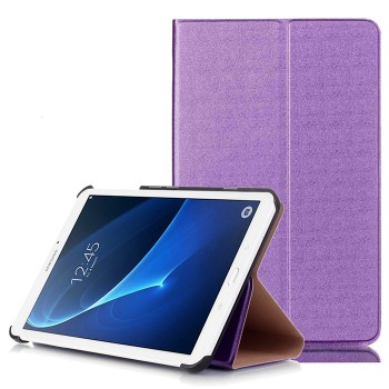 Чехол книжка подставка на непрозрачной поликарбонатной основе для Samsung Galaxy Tab A 7 (2016)  Фиолетовый