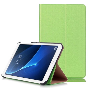 Чехол книжка подставка на непрозрачной поликарбонатной основе для Samsung Galaxy Tab A 7 (2016)  Зеленый