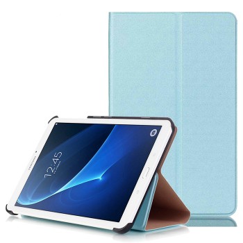 Чехол книжка подставка на непрозрачной поликарбонатной основе для Samsung Galaxy Tab A 7 (2016)  Голубой