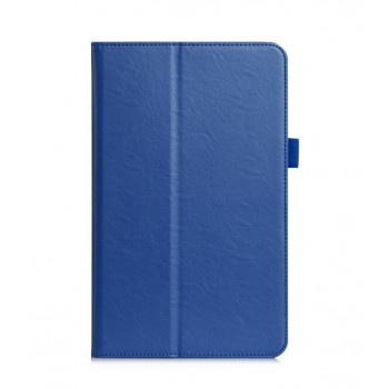 Чехол книжка подставка с рамочной защитой экрана, крепежом для стилуса, отсеком для карт и поддержкой кисти для Samsung Galaxy Tab A 10.1 (2016) Синий