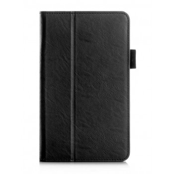 Чехол книжка подставка с рамочной защитой экрана, крепежом для стилуса, отсеком для карт и поддержкой кисти для Samsung Galaxy Tab A 7 (2016)  Черный