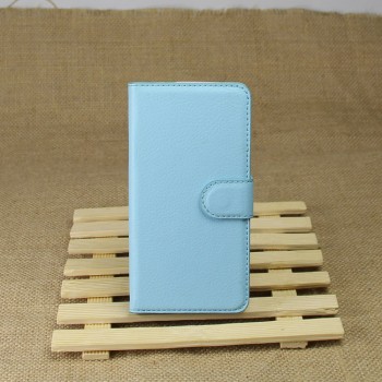 Чехол портмоне подставка на магнитной защелке и отсеком для карт для Google LG Nexus 5 Голубой