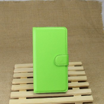 Чехол портмоне подставка на магнитной защелке и отсеком для карт для Google LG Nexus 5 Зеленый