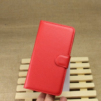 Чехол портмоне подставка на магнитной защелке и отсеком для карт для Google LG Nexus 5 Красный
