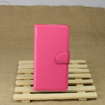 Чехол портмоне подставка на магнитной защелке и отсеком для карт для Google LG Nexus 5 Пурпурный