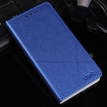 Чехол горизонтальная книжка подставка текстура Линии на пластиковой основе с отсеком для карт для Huawei Honor 4C Pro  Синий