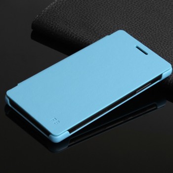 Чехол горизонтальная книжка на пластиковой основе для Huawei P8 Lite Голубой