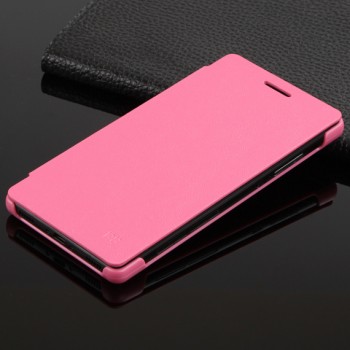 Чехол горизонтальная книжка на пластиковой основе для Huawei P8 Lite Розовый