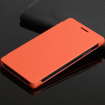 Чехол горизонтальная книжка на пластиковой основе для Huawei P8 Lite Оранжевый