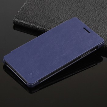 Чехол горизонтальная книжка на пластиковой основе для Huawei P8 Lite Синий