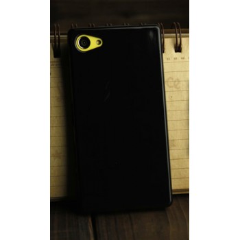 Силиконовый глянцевый непрозрачный чехол для Sony Xperia Z5 Compact  Черный