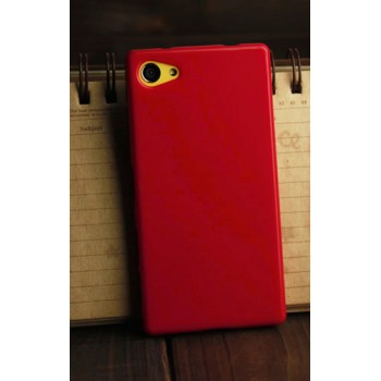 Силиконовый глянцевый непрозрачный чехол для Sony Xperia Z5 Compact  Красный