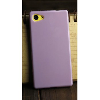 Силиконовый глянцевый непрозрачный чехол для Sony Xperia Z5 Compact  Фиолетовый