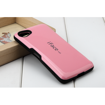 Силиконовый глянцевый непрозрачный чехол с нескользящими гранями для Sony Xperia Z5 Compact  Розовый