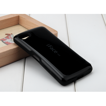 Силиконовый глянцевый непрозрачный чехол с нескользящими гранями для Sony Xperia Z5 Compact  Черный