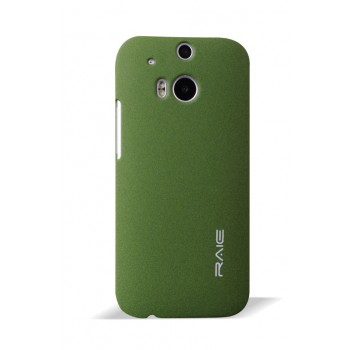 Пластиковый непрозрачный матовый чехол с повышенной шероховатостью для HTC One (M8)  Зеленый