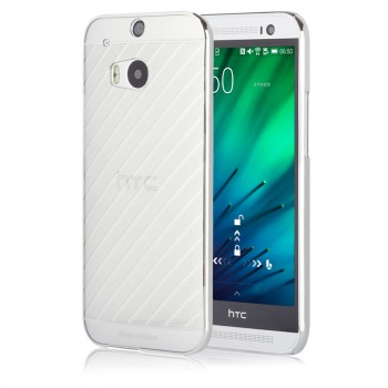 Пластиковый матовый полупрозрачный дизайнерский фигурный чехол с текстурным покрытием Узоры для HTC One (M8) Белый