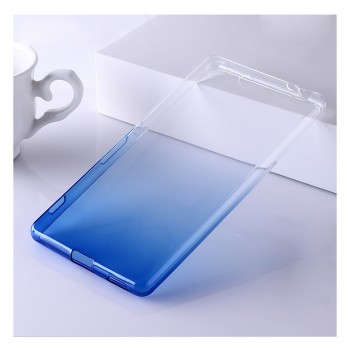 Силиконовый матовый полупрозрачный градиентный чехол для Sony Xperia M5  Синий