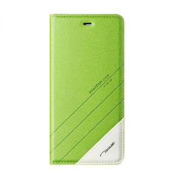 Чехол горизонтальная книжка подставка текстура Линии на пластиковой основе для Huawei Honor 7  Зеленый