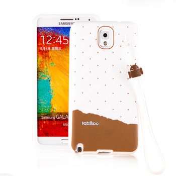 Силиконовый матовый непрозрачный дизайнерский фигурный чехол для Samsung Galaxy Note 3 Белый