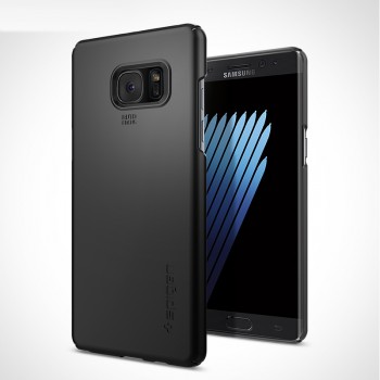 Пластиковый непрозрачный матовый чехол с улучшенной защитой элементов корпуса для Samsung Galaxy Note 7  Черный