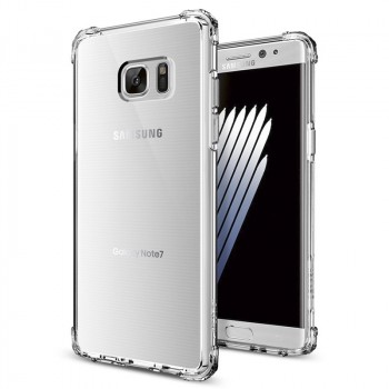 Силиконовый матовый полупрозрачный дизайнерский фигурный противоударный чехол для Samsung Galaxy Note 7 Белый