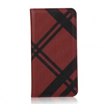 Чехол портмоне подставка на пластиковой основе с полноповерхностным принтом на магнитной защелке для Samsung Galaxy Note 7  Красный