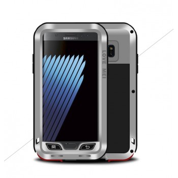Цельнометаллический противоударный чехол из авиационного алюминия на винтах с мягкой внутренней защитной прослойкой для гаджета с прямым доступом к разъемам для Samsung Galaxy Note 7