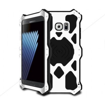 Эксклюзивный многомодульный ультрапротекторный пылевлагозащищенный ударостойкий нескользящий чехол алюминиево-цинковый сплав/силиконовый полимер для Samsung Galaxy Note 7  Белый
