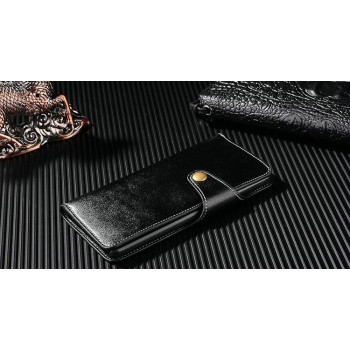 Чехол портмоне на пластиковой основе на дизайнерской магнитной защелке для Samsung Galaxy Note 7  Черный