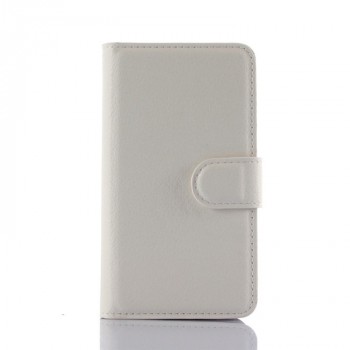 Чехол портмоне подставка на силиконовой основе на магнитной защелке для Lenovo A1000 Белый