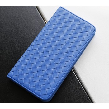 Чехол портмоне подставка текстура Кирпичи на пластиковой основе для Xiaomi MI5 Синий