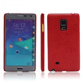 Чехол накладка текстурная отделка Кожа для Samsung Galaxy Note Edge  Красный