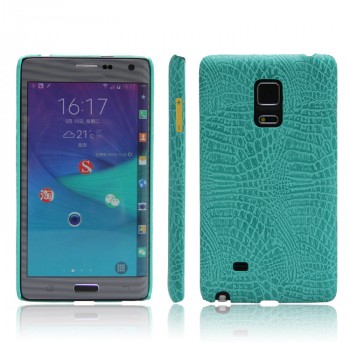 Чехол накладка текстурная отделка Кожа для Samsung Galaxy Note Edge  Голубой