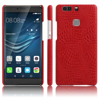 Чехол накладка текстурная отделка Кожа для Huawei P9 Plus  Красный