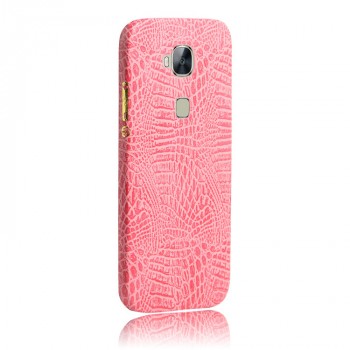 Чехол накладка текстурная отделка Кожа для Huawei G8  Розовый