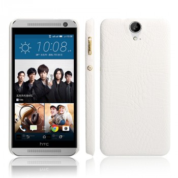 Чехол накладка текстурная отделка Кожа для HTC One E9+  Белый