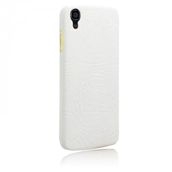Чехол накладка текстурная отделка Кожа для Alcatel One Touch Idol 3 (4.7)  Белый