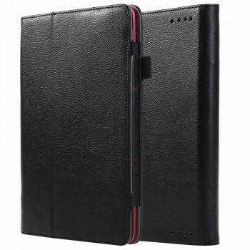 Чехол книжка подставка с рамочной защитой экрана и крепежом для стилуса для ASUS Transformer Book T100HA  Черный
