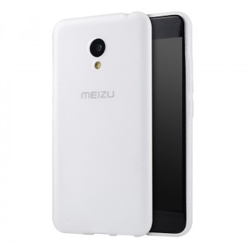 Силиконовый матовый непрозрачный чехол для Meizu M3s Mini  Белый