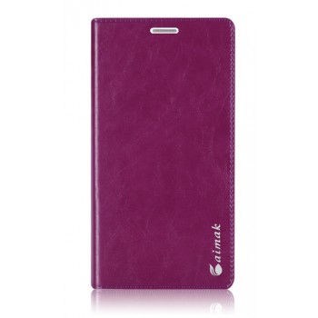 Винтажный чехол горизонтальная книжка подставка на пластиковой основе на присосках для Meizu MX6  Фиолетовый