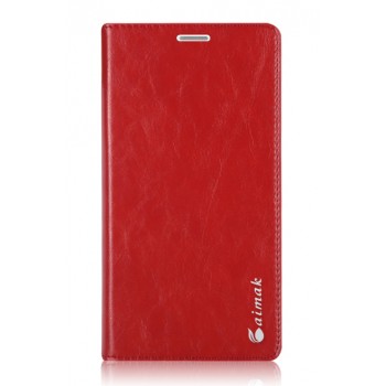 Винтажный чехол горизонтальная книжка подставка на пластиковой основе на присосках для Meizu MX6  Красный
