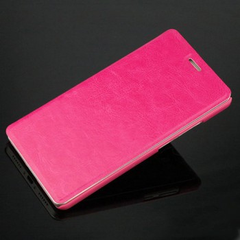 Чехол горизонтальная книжка подставка на пластиковой основе для Meizu MX6 Пурпурный